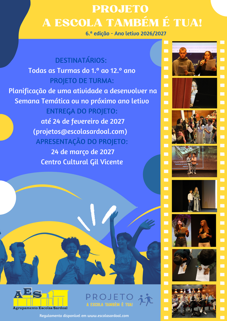 Cartaz Projeto A Escola também é tua!-2026-2027